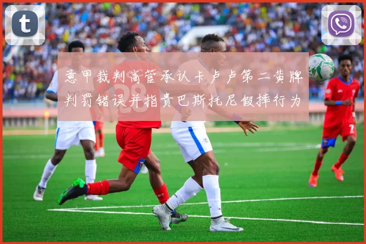 意甲裁判高管承认卡卢卢第二黄牌判罚错误并指责巴斯托尼假摔行为